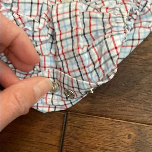 Janie and Jack Plaid Shirt and Navy Pants Set - Picture 2 of 9